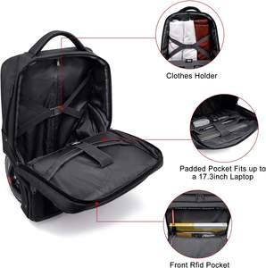 Nueva llegada Roll Top Mochila impermeable Rolltop Bagpack Mochila de viaje Mochila negra impermeable para senderismo - Product Image 3
