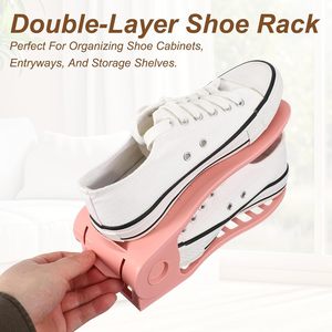 2025 New Double Deck Shoe Rack <b>Shelf</b> for Closet Organization <b>Adjustable</b> Shoe Stacker Space Saver Shoe Slots - Product Image 5