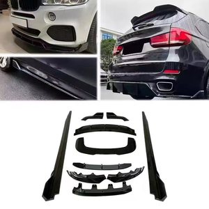 Xx F15 <b>Black</b> Knight Full Body Kit Fiberglass Glossy <b>Black</b> For Bmw X5 2014-2018 Front Lip Side Skirts Rear Lip Top <b>Wing</b> - Product Image 5