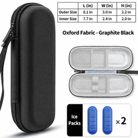 Sac isotherme portable imperméable en EVA rigide pour insuline, étui de voyage pour stylo à insuline pour diabétiques, boîte pour stylo à insuline IC-008, 20*7*5CM