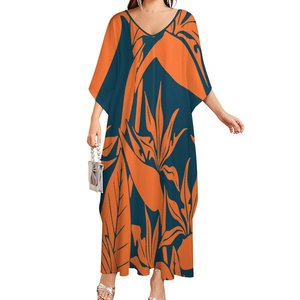 <span class=keywords><strong>Abbigliamento</strong></span> polinesiano all'ingrosso Plus Size di alta qualità abiti Casual da <span class=keywords><strong>donna</strong></span> abiti Casual stile <span class=keywords><strong>rosa</strong></span> hawaiano stile tropicale Casual abito Casual - Product Image 6