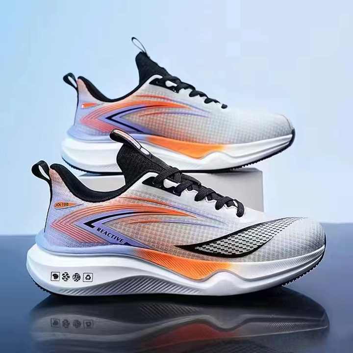 2024 Men's High-End Casual Sneakers Mesh Breathable Low-Top Running Shoes Lace-Up Summer Color ...