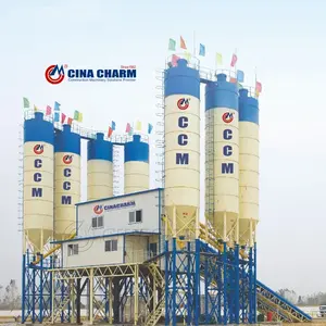 Ready Mix Small Mobile Concrete Batching Plant HZS 60 Mixing Plant Concrete Batching Plant 60m3