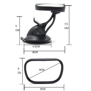 Miroir de voiture en silicone de sécurité à ventouse pour bébé - Miroir de siège arrière pour bébé anti-éclats et écologique - Product Image 3