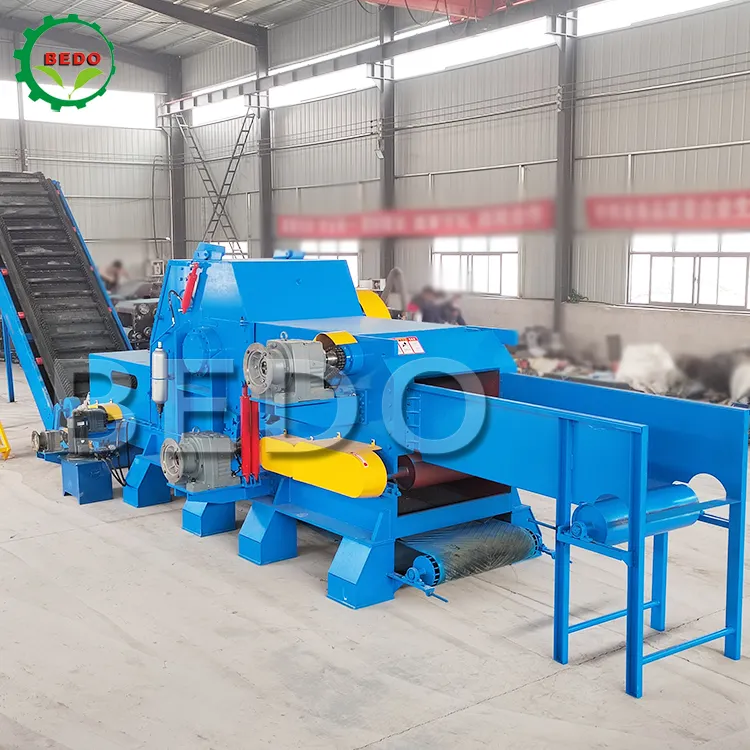 China Biomassa Houtsnippers Crusher Machine Zware Drum Bamboe Versnipperaar Machine Houtversnipperaar Machine Shredder Log Shredder