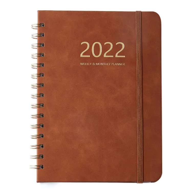 Hot Stamping Logo Custom Afdrukken Notebook Wekelijkse Dagboek Dagelijkse Financiële Budget Aangepaste 2022 Planner