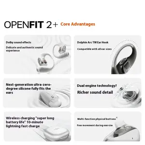 Écouteurs sportifs <span class=keywords><strong>OpenFit</strong></span> 2+ T921 à conception ouverte avec annulation active du bruit, étanchéité IPX5, double connexion et commandes tactiles - Product Image 6