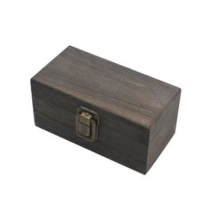 Solid Wood Jewelry <b>Box</b> Rectangle <b>Vintage</b> Style Desktop Storage <b>Box</b> With Metal Clasp - Product Image 5