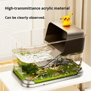 Acquario PAIPET per <span class=keywords><strong>Tartarughe</strong></span> <span class=keywords><strong>d</strong></span>'<span class=keywords><strong>Acqua</strong></span> Dolce con Piattaforma per Basking, per <span class=keywords><strong>Tartarughe</strong></span> Rosse, Grande <span class=keywords><strong>Habitat</strong></span> in Plastica - Product Image 1