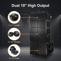 Pack de haut-parleurs Line Array BA210 double 10 pouces avec moniteurs de scène pour les commandes et les devis de projets sonores pour les entreprises de location