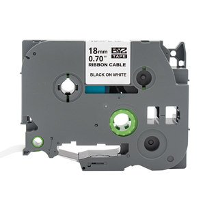 Boyeezon nhãn nhà máy 18 mét màu đen trên trắng nhãn Băng tương thích anh linh hoạt máy in Ribbon Cable tze-fx241 TZ fx241 - Product Image 1