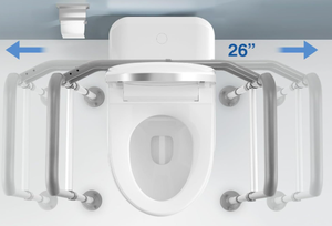 Elevador de asiento de inodoro de PP de alta calidad para ancianos con pasamanos - Product Image 5