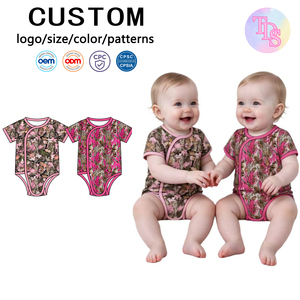 Pre-venta: Ropa de bebé de camuflaje de bambú para la temporada de caza, pelele burbuja suave para niñas pequeñas, estilos de ropa infantil al por mayor - Product Image 1