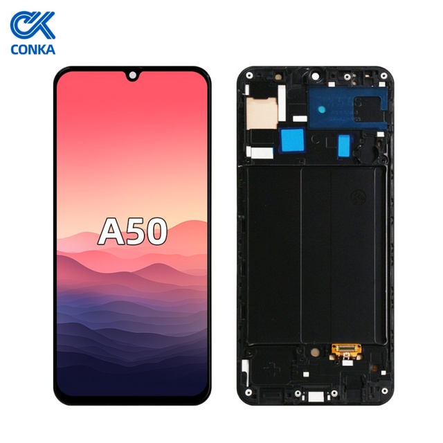 Conka Mobile Phone LCD Display for A50 6.4inch OLED In-cell Touch Screen Digitizer Assembly Black 2 Year Warranty CE