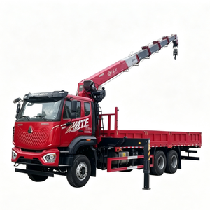 Grue montée sur camion cargo 6x4, grue hydraulique à bras droit de 6 tonnes avec boîte de vitesses et pompe, hauteur de levage de 20 m - Product Image 1
