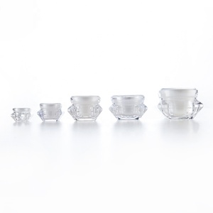 Cosméticos personalizados Cuidado DE LA PIEL Frasco de diamante de plástico Pared con tapa Botella de plástico pequeña transparente Tarro de crema de tamaño de viaje - Product Image 6