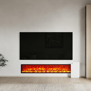 Chimeneas Eléctricas de 40 Pulgadas con Control Remoto para Decoración del Hogar, Carcasa Negra, LED, Simulación de Llama de Carbón, 220v - Product Image 2