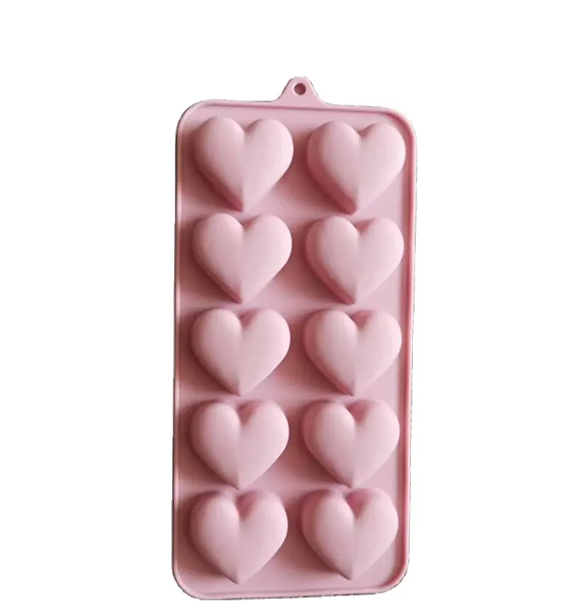 Mothers Day 10 holes heart-shaped silicone cake baking mold chocolate mould