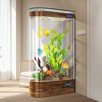 Aquarium sur pied de luxe léger, nouveau style, monobloc, grand aquarium écologique domestique pour méduses, sans eau