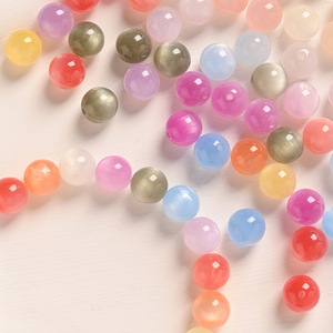 Perles de verre changeantes de couleur rouge vif, 8mm 10mm, perles rondes en vrac pour la fabrication de bijoux DIY - Product Image 3