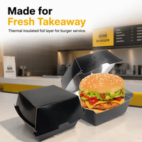 Kunden spezifische umwelt freundliche Hamburger-Box zum Mitnehmen aus Pappe mit Einweg-Burger-Verpackungs boxen aus Aluminium folie