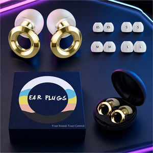 Bouchons <span class=keywords><strong>d</strong></span>'oreilles personnalisés avec logo, 23 dB SNR, 4 tailles, réutilisables, réduction du bruit, pour les voyages, la moto, la protection auditive - Product Image 6