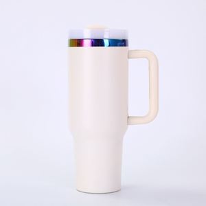Gourde isotherme personnalisée pour voiture avec paille, 40 oz, en acier inoxydable, pour l'extérieur, maintien au chaud toute la journée - Product Image 2