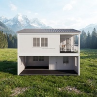 Villa conteneur préfabriquée MHY blanche avec balcon et grande fenêtre vitrée 20ft 40ft – Maison modulaire pour hébergement touristique