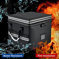 Boîte de rangement pour documents en polyester ignifuge, imperméable, pliable, extensible, à deux niveaux, pour la maison et le bureau, grande capacité
