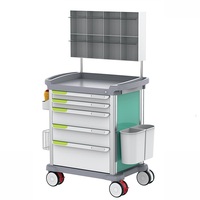 Chariot médical d'anesthésie de haute qualité MT MEDICAL, chariot médical en ABS avec tiroirs verrouillables