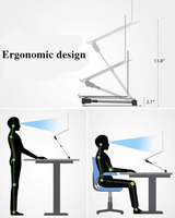 Meilleure vente ergonomique pour support d'ordinateur portable Portable pliable en alliage d'aluminium bureau avec support réglable pour ordinateur portable pour le bureau