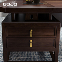 Style chinois luxe PDG bureau en bois massif à la main mortaise Tenon Structure Durable écologique bureau bureau fond armoire