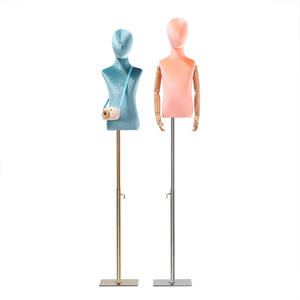 Maniquí de Mujer para Exhibición de Ropa, Torso de Terciopelo, Medio Cuerpo, para Tiendas de Moda - Product Image 6