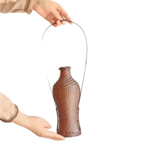 Handmade Bamboo Flower Vase Traditional Design Decorative For Chinese New Year Bamboo Craft - Product Image 4