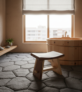 Taburete curvo versátil de madera de suar con estructura sólida, diseño fluido y acabado natural que realza interiores modernos y rústicos. - Product Image 3