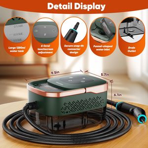 Nettoyeur Vapeur Électrique 2500W Portable pour la Maison, Machine de Nettoyage à la Vapeur pour Joints, Réservoir Transparent 1250ml, 10 Accessoires pour Hotte et Cuisinière - Product Image 5