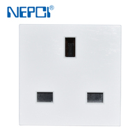 Prise de courant britannique NEPCI 45*45mm 250V 13A, fonction XJY-QB-30, type BS
