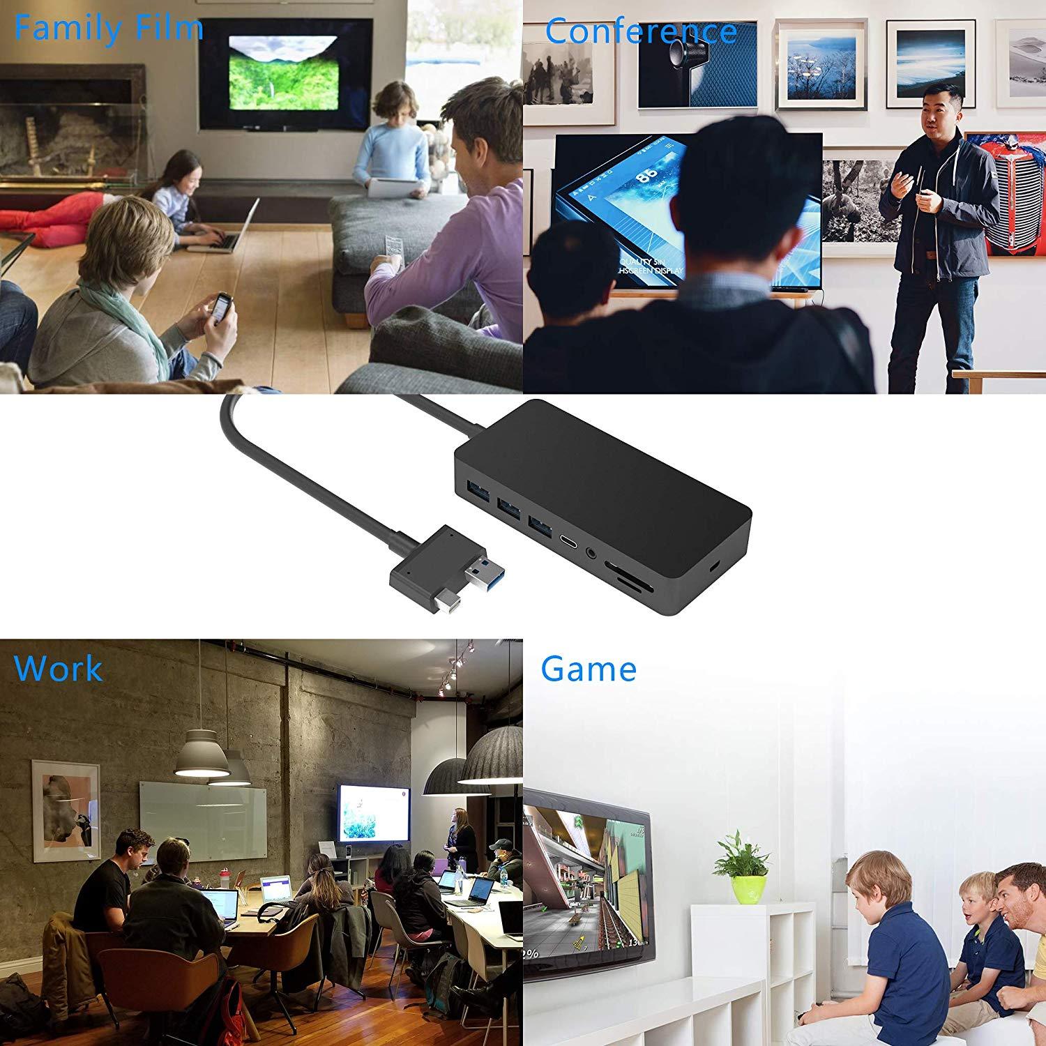 4K HDMI 3.0 HUB USB pour VGA DP RJ45 universel SD TF Carte Micro USB3.0 Ports Station d'accueil pour Ordinateur Portable
