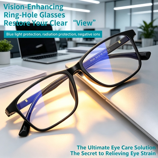 New Factory Customized OEM Aesthetic Negative Ion Eyewear Health Promoting Anti Blue Light Glasses Wholesale