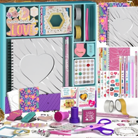 Kit de journal personnalisé fait main en 2 pièces pour filles de 8 à 14 ans, cadeau d'anniversaire - Ensemble de fournitures pour l'art et l'artisanat, scrapbooking