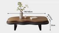 Table basse moderne bicolore écologique, nouveau design, mobilier de maison avec style panneau, quantité minimale de commande requise