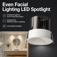 Spot LED encastré pour miroir de salle de bain, éclairage de maquillage, faisceau polarisé, lumière uniforme pour le visage FX7570BT-NR-0-1