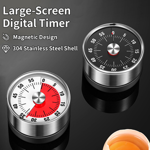 Temporizador digital mecánico, accesorios de cocina, reloj despertador de Cuenta regresiva magnético de Metal Manual, estudio de Fitness para cocinar, apariencia común - Product Image 1