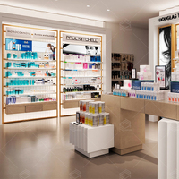 Vitrine de parfum en bois de luxe personnalisée pour la décoration intérieure, vitrine de magasin, vitrine de magasin de cosmétiques