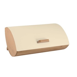Bamboo Bread <b>Box</b> With Curved Flip Top 35X25X15.5Cm <b>Beige</b> Kitchen Countertop <b>Storage</b> For Bread Snacks Desserts - Product Image 5