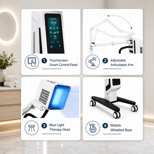 Máquina de Belleza Vertical de 7 Luces LED de Múltiples Espectros para Terapia de Luz Facial y Corporal, Ideal para Salones de Belleza y Spa - Product Image 6