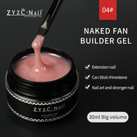 Haute Qualité 30ml ZYZC Nail UV Builder Extension Gel Vente Chaude 4 Couleurs Épais Dur pour Salon Nails Art