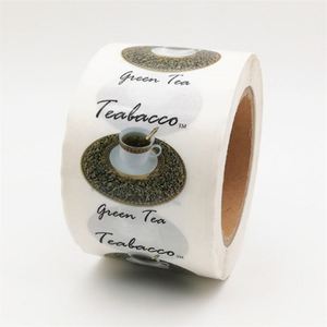 Impresión de la palabra del té Etiqueta autoadhesiva Rollo de etiquetas adhesivas impermeables transparentes - Product Image 2