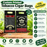 Promotion prix inférieur fermeture à glissière sacs d'emballage de cigares-cigare voyage humidor sac accessoires pochette à cigares