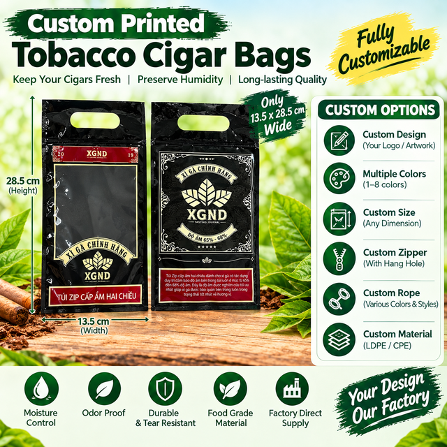 Promotion Lower Price Zip Lock Cigar Packaging Bags-Cigar Travel Humidor Bag Accessories Cigar Pouch